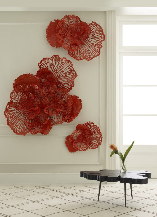Sculpted Metal Floral Wall Art