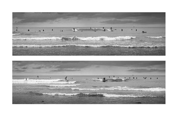 Diptych of Ditch Surfers