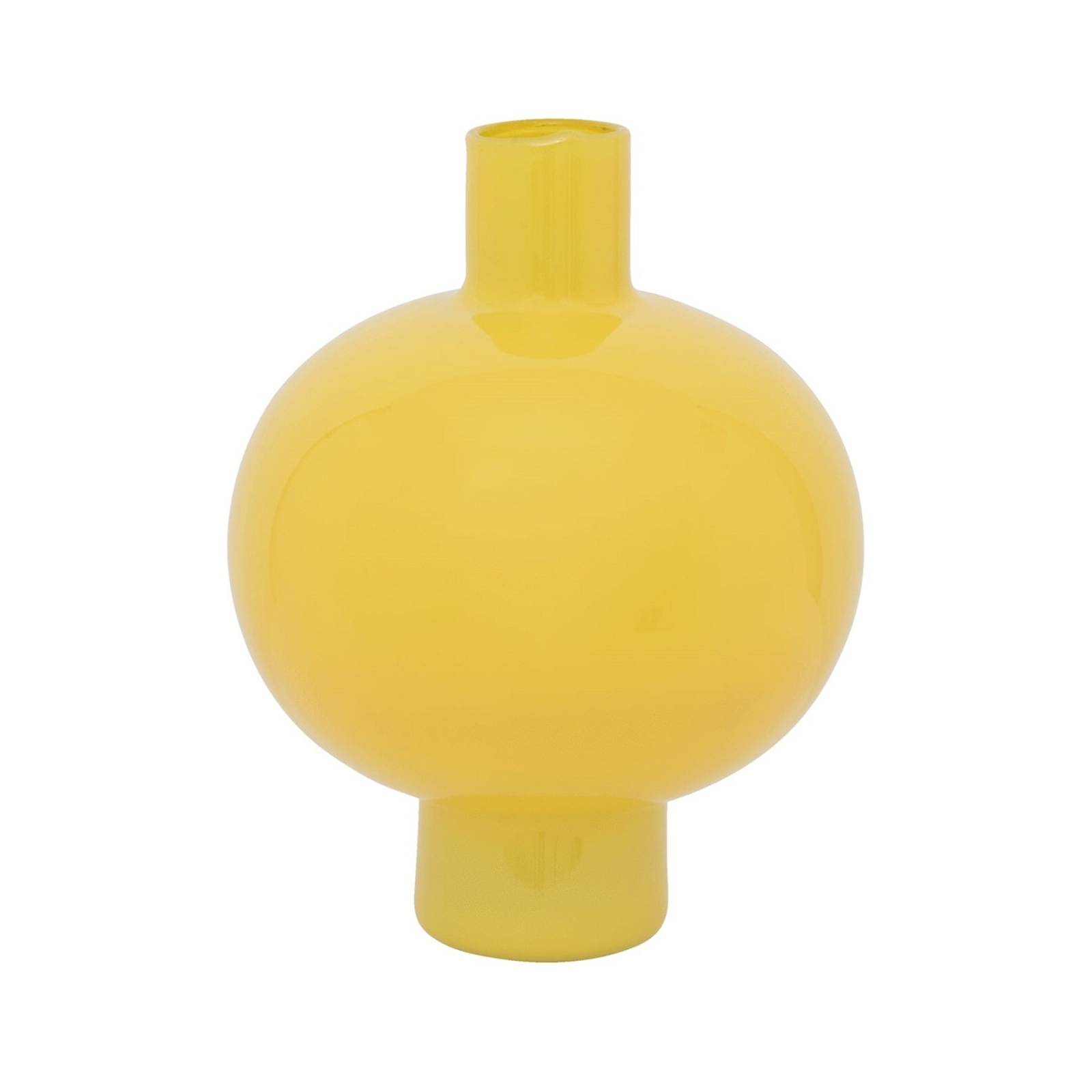 Round Recycled Glass Vase
