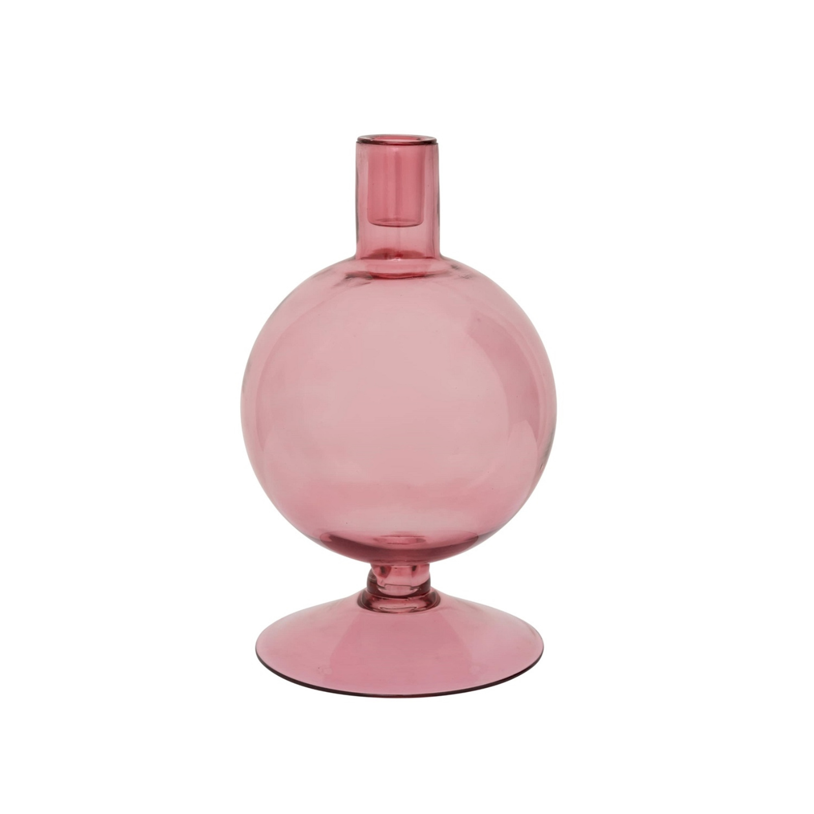Round Recycled Glass Candle Holder