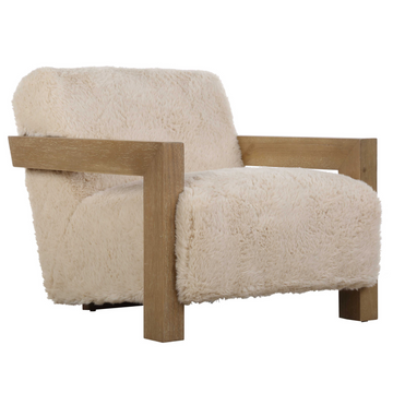 Faux Sheepskin Accent Chair