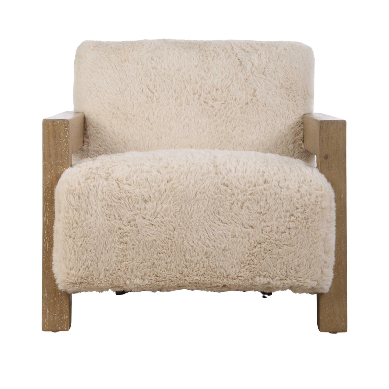 Faux Sheepskin Accent Chair