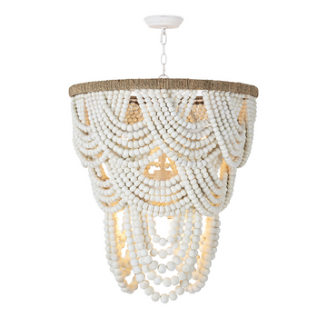 Wood Bead Chandelier