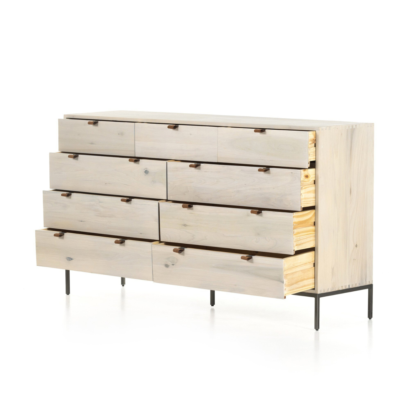 Poplar 9-Drawer Dresser