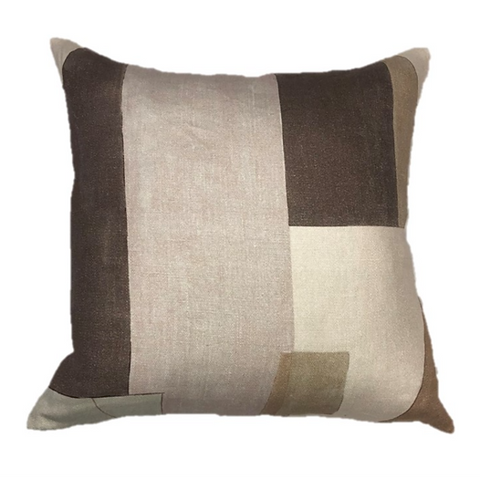 Hand-Painted Geometric Pillow